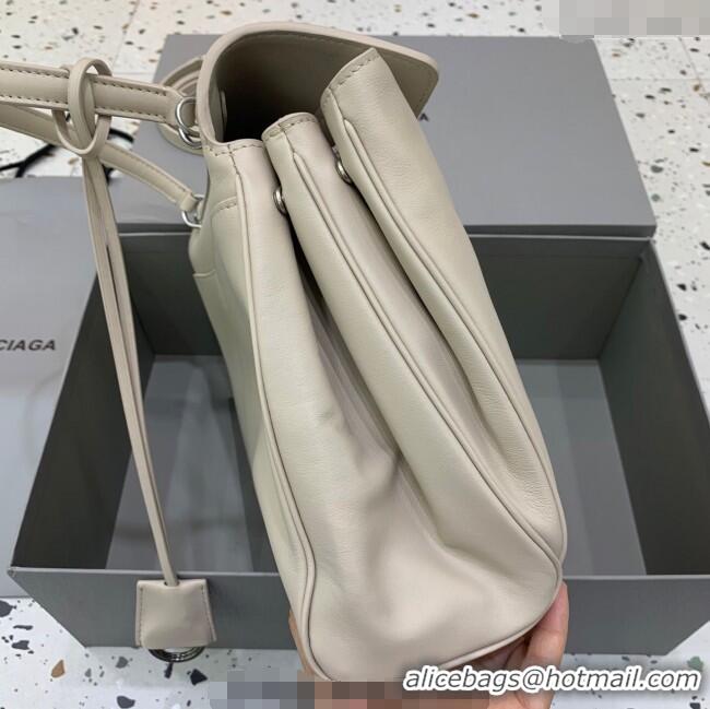 Grade Quality Balenciaga Rodeo Medium Handbag in smooth calfskin 78972 Beige aged-silver hardware 2025