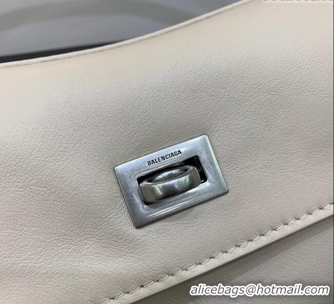 Big Discount Balenciaga Rodeo Small Handbag in smooth calfskin 78972 Beige aged-silver hardware 2025