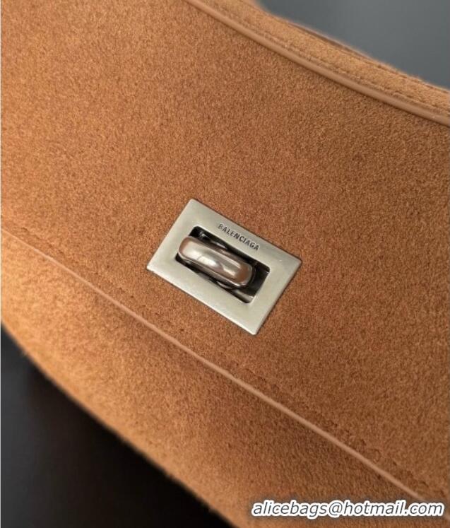 Grade Design Balenciaga Rodeo Mini Handbag in suede 78972 light brown aged-silver hardware 2025