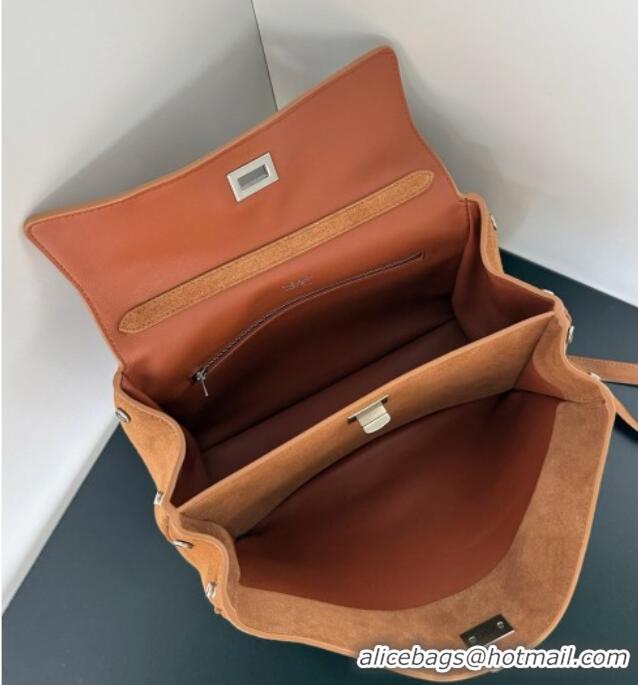 Buy Discount Balenciaga Rodeo Small Handbag in suede 78972 light brown aged-silver hardware 2025