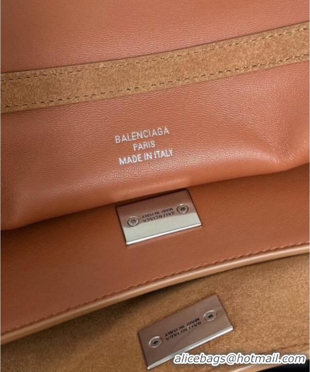 Top Design Balenciaga Rodeo Medium Handbag in suede 78972 light brown aged-silver hardware 2025