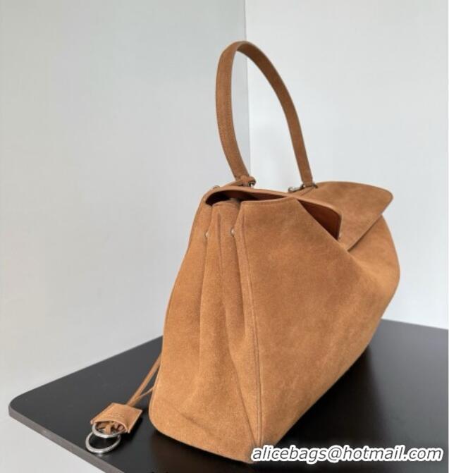 Top Quality Balenciaga Rodeo Large Handbag in suede 78972 light brown aged-silver hardware 2025