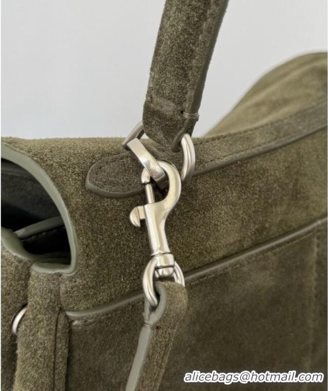 Buy Discount  Balenciaga Rodeo Mini Handbag in suede 78972 green aged-silver hardware 2025