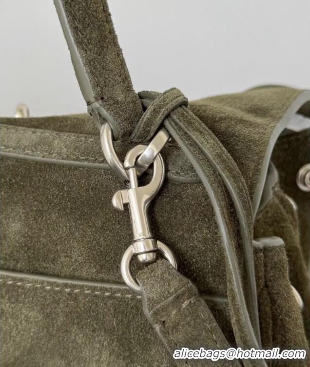 Best Price Balenciaga Rodeo Small Handbag in suede 78972 green aged-silver hardware 2025