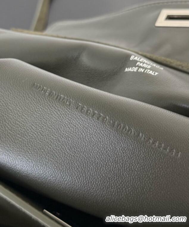 Best Price Balenciaga Rodeo Small Handbag in suede 78972 green aged-silver hardware 2025