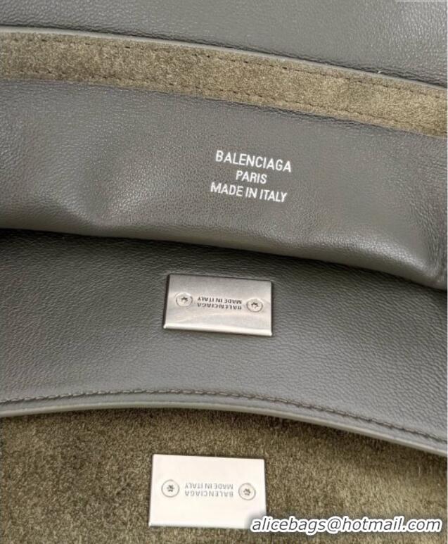Top Quality Balenciaga Rodeo Medium Handbag in suede 78972 green aged-silver hardware 2025