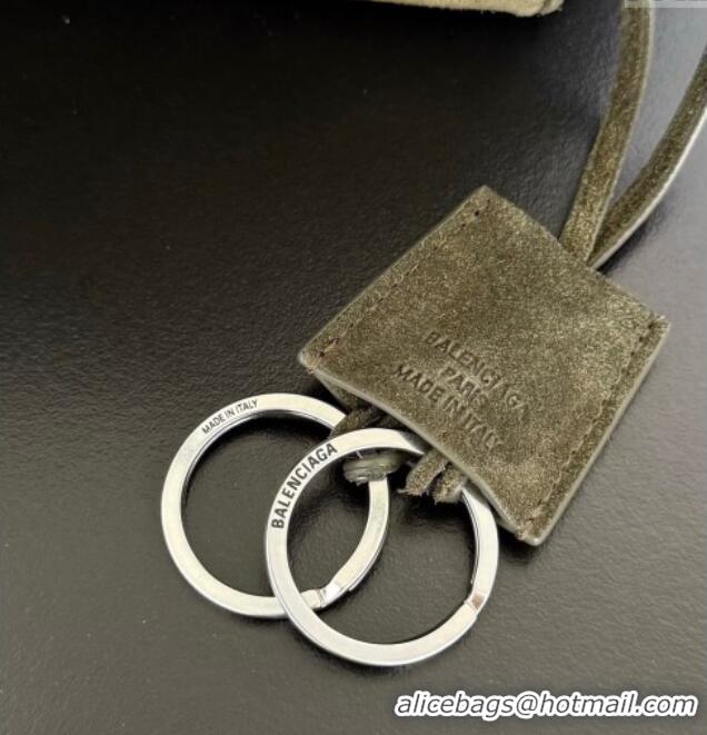 Buy Cheap Balenciaga Rodeo Large Handbag in suede 78972 green aged-silver hardware 2025