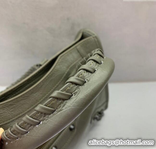 Market Sells Balenciaga Le City Small Bag in Arena Storico lambskin leather 0926 Green 2025