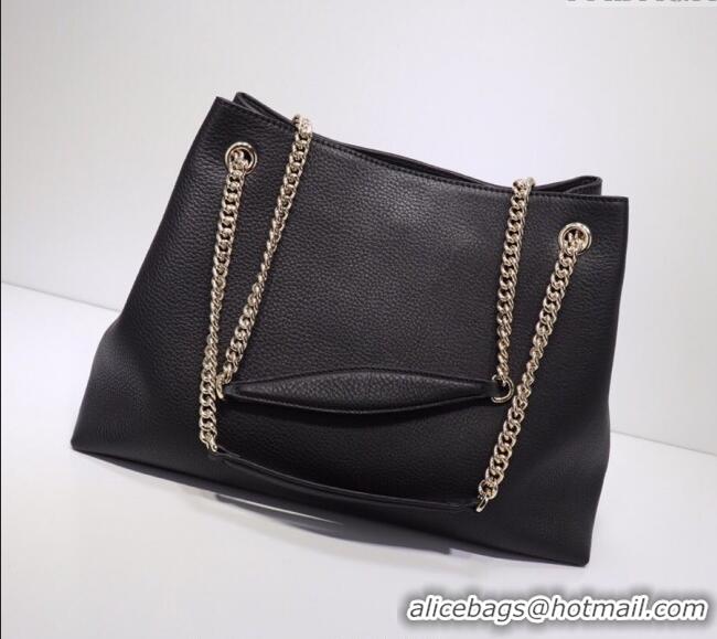 Top Quality Gucci Medium Soho Calfskin Tote Bag 308982 Black