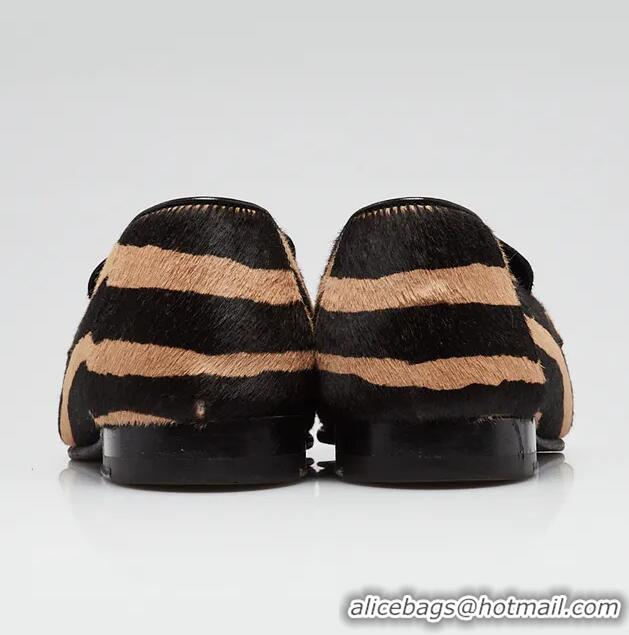 Buy Discount Hermes Paris Loafers Leopard Print Pony Hair Palladium Plated H8569