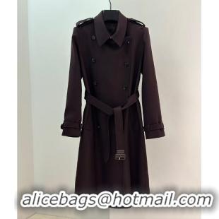 Super Quality Loro Piana Kerril Trench Coat P7058 Dark Coffee
