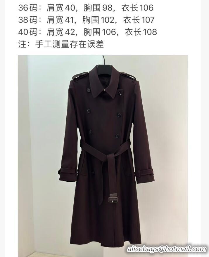 Super Quality Loro Piana Kerril Trench Coat P7058 Dark Coffee