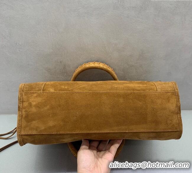 Promotional Balenciaga Le City Medium Bag in 0926 Camel Brown Suede 2025
