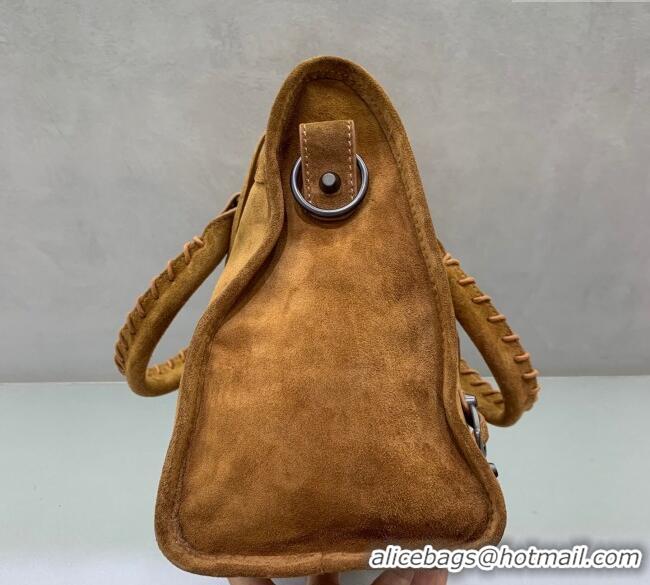 Promotional Balenciaga Le City Medium Bag in 0926 Camel Brown Suede 2025