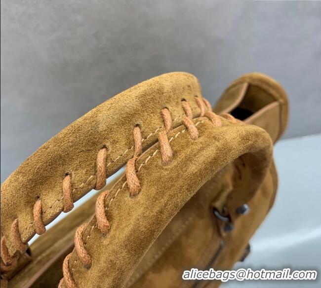 Hot Sell Cheap Balenciaga Le City Small Bag in 0926 Camel Brown Suede 2025