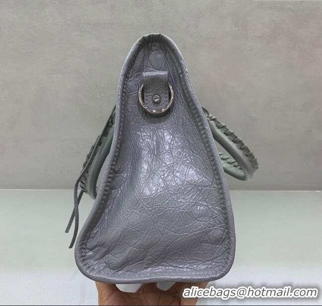 Good Taste Balenciaga Le City Medium Bag in Arena Storico lambskin 0926 Grey 2025