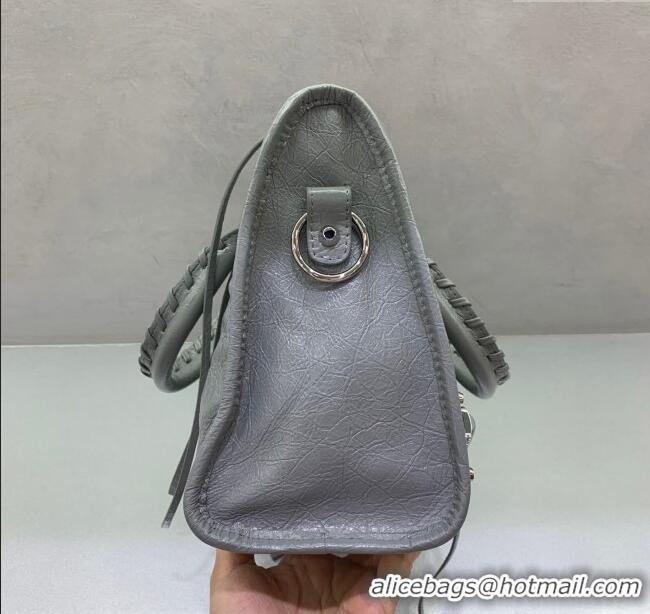 Buy Fashionable Balenciaga Le City Small Bag in Arena Storico lambskin 0926 Grey 2025