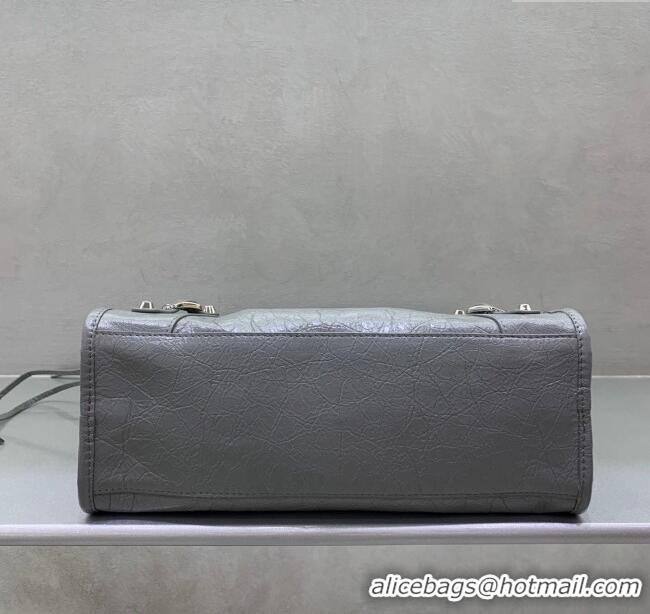 Buy Fashionable Balenciaga Le City Small Bag in Arena Storico lambskin 0926 Grey 2025