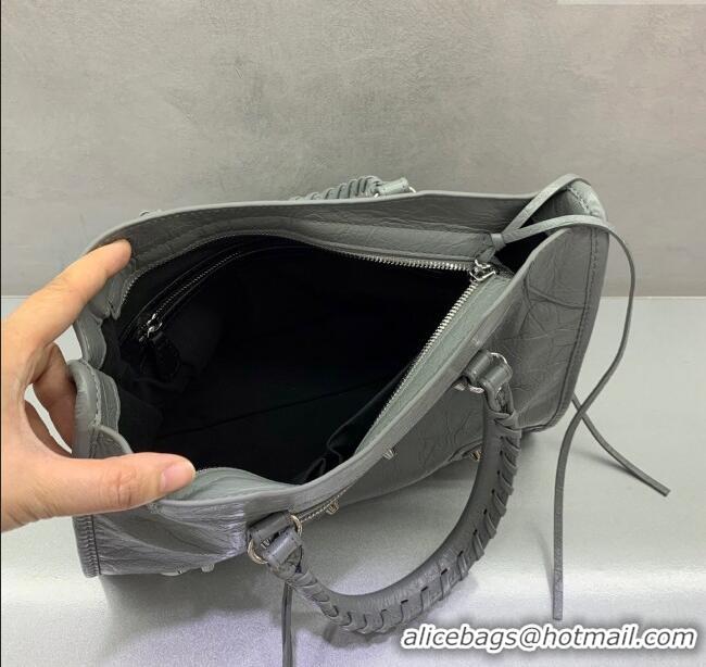 Buy Fashionable Balenciaga Le City Small Bag in Arena Storico lambskin 0926 Grey 2025