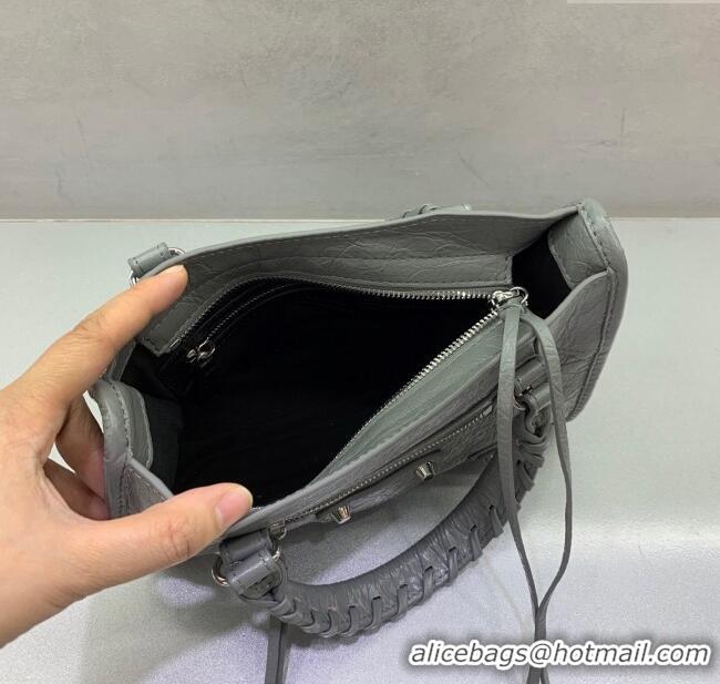 Reasonable Price Balenciaga Le City Mini Bag in Arena Storico lambskin 0926 Grey 2025