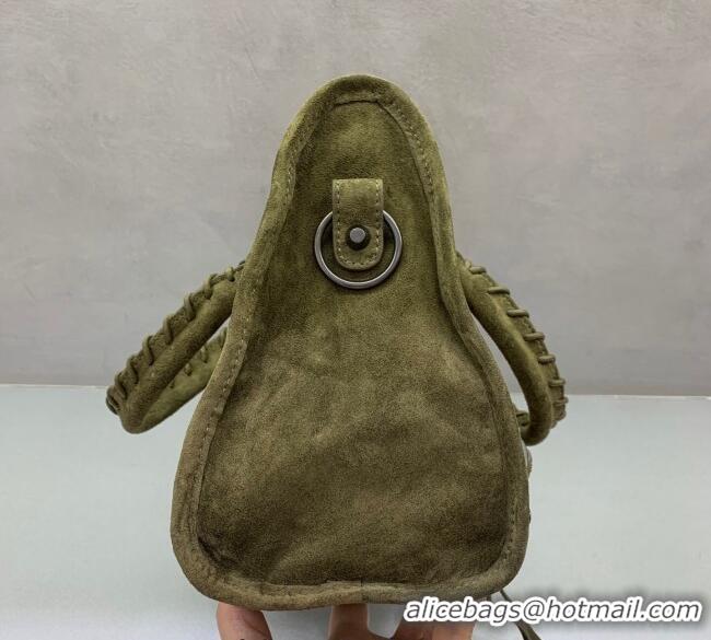 Famous Brand Balenciaga Le City Small Bag in 0926 Green Suede 2025