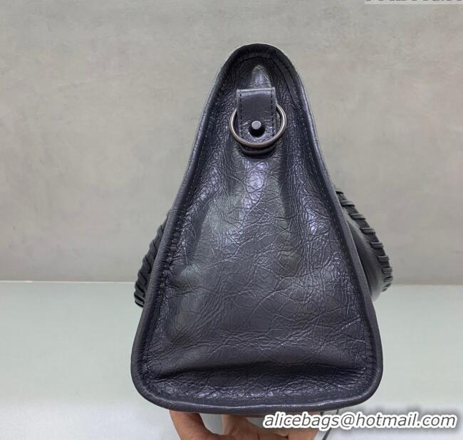 Big Discount Balenciaga Le City Medium Bag in Arena Storico lambskin 0925 Dark Grey 2025