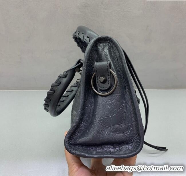 Well Crafted Balenciaga Le City Mini Bag in Arena Storico lambskin 0925 Dark Grey 2025