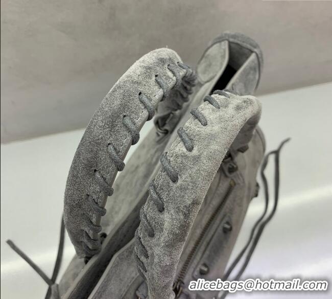 Most Popular Balenciaga Le City Small Bag in Suede 0925 Dark Grey 2025