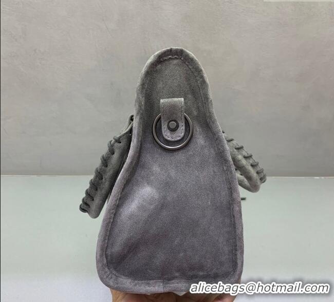 Most Popular Balenciaga Le City Small Bag in Suede 0925 Dark Grey 2025