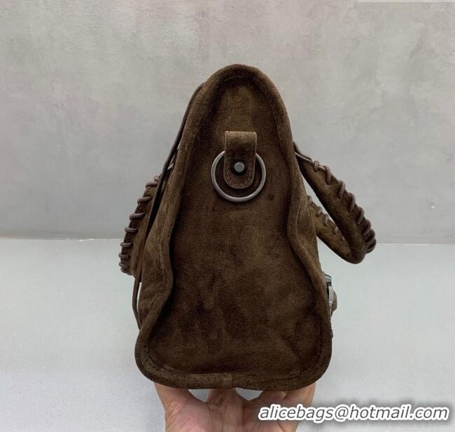 Traditional Specials Balenciaga Le City Small Bag in 0925 Coffee Brown Suede 2025