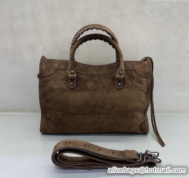 Traditional Specials Balenciaga Le City Small Bag in 0925 Coffee Brown Suede 2025