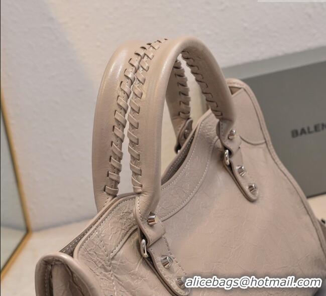 Top Design Balenciaga Le City Medium Bag in Arena Storico lambskin 0925 Khaki 2025