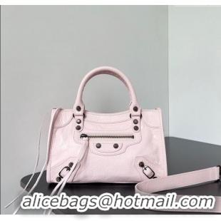 Big Discount Balenciaga Le City Mini Bag in Arena Storico lambskin 0925 Light Pink 2025