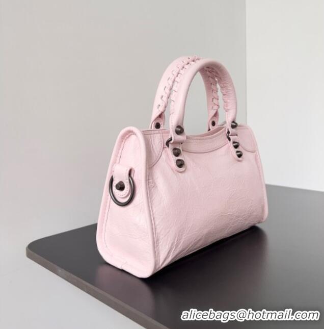 Big Discount Balenciaga Le City Mini Bag in Arena Storico lambskin 0925 Light Pink 2025