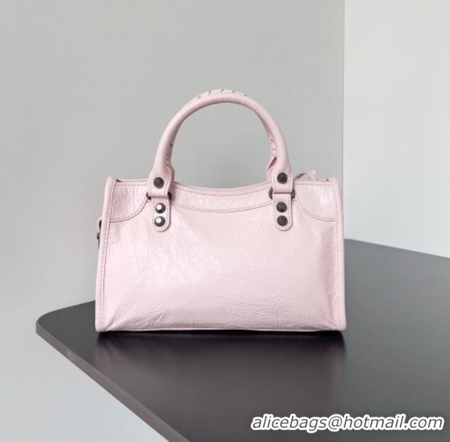 Big Discount Balenciaga Le City Mini Bag in Arena Storico lambskin 0925 Light Pink 2025