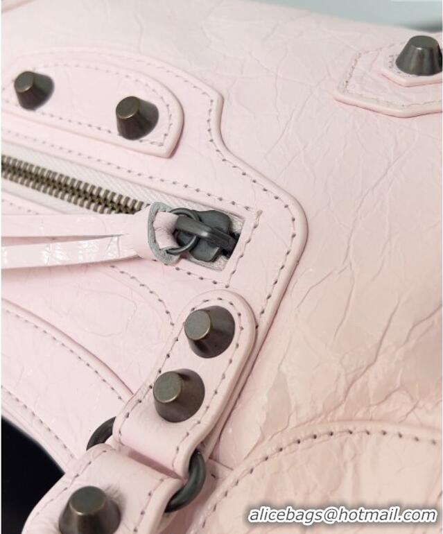 Big Discount Balenciaga Le City Mini Bag in Arena Storico lambskin 0925 Light Pink 2025