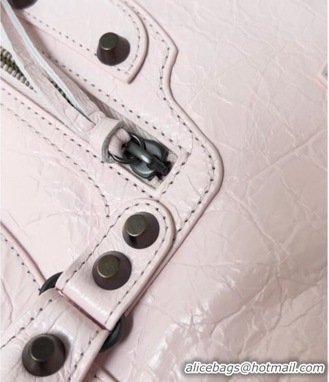 Famous Brand Balenciaga Le City Small Bag in Arena Storico lambskin 0925 Light Pink 2025
