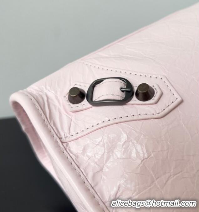 Famous Brand Balenciaga Le City Small Bag in Arena Storico lambskin 0925 Light Pink 2025