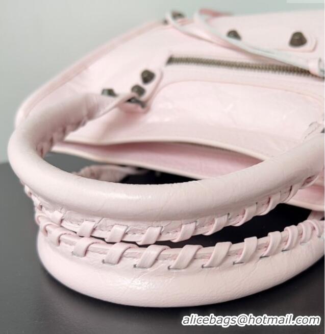 Famous Brand Balenciaga Le City Small Bag in Arena Storico lambskin 0925 Light Pink 2025