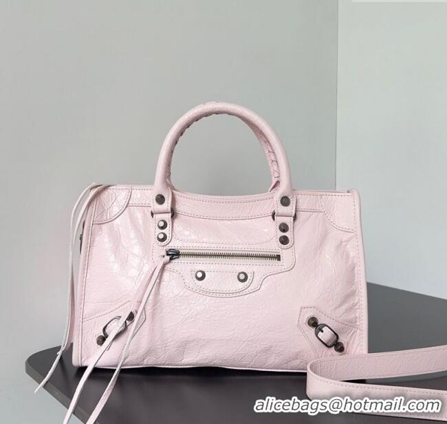 Famous Brand Balenciaga Le City Small Bag in Arena Storico lambskin 0925 Light Pink 2025