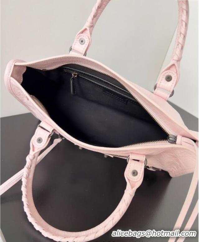 Famous Brand Balenciaga Le City Small Bag in Arena Storico lambskin 0925 Light Pink 2025