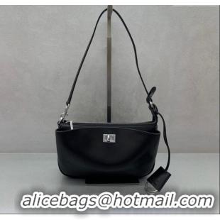 Pretty Style Balenciaga Rodeo Mini Bag in Leather 0926 Black/Silver 2025