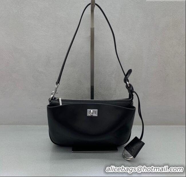 Pretty Style Balenciaga Rodeo Mini Bag in Leather 0926 Black/Silver 2025