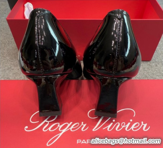 Best Product Roger Vivier Trompette Pumps 4.5cm in Patent Leather with Buckle Black/Gold 1030078
