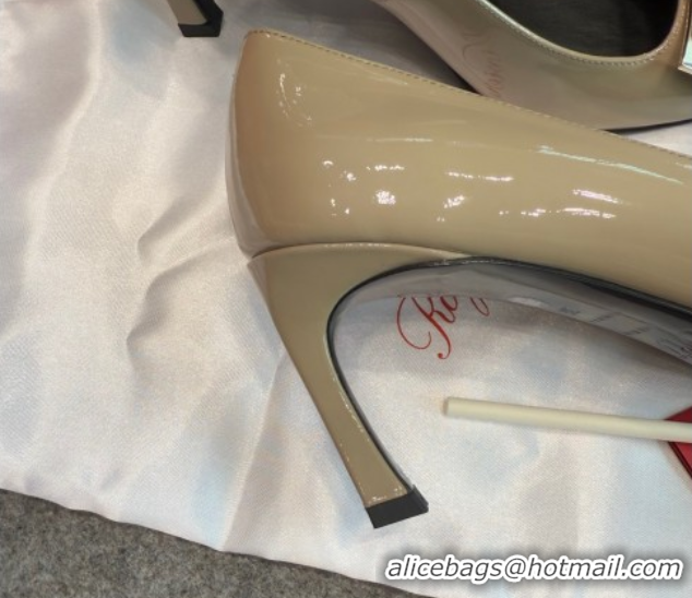 Good Product Roger Vivier Trompette Pumps 7cm in Patent Leather with Buckle Grey 1030085