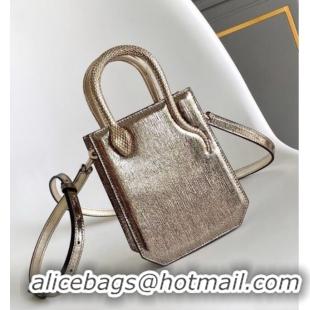 Best Price Bvlgari Serpentine Mini Tote bag in Metallic Leather 82026 Gold 2024