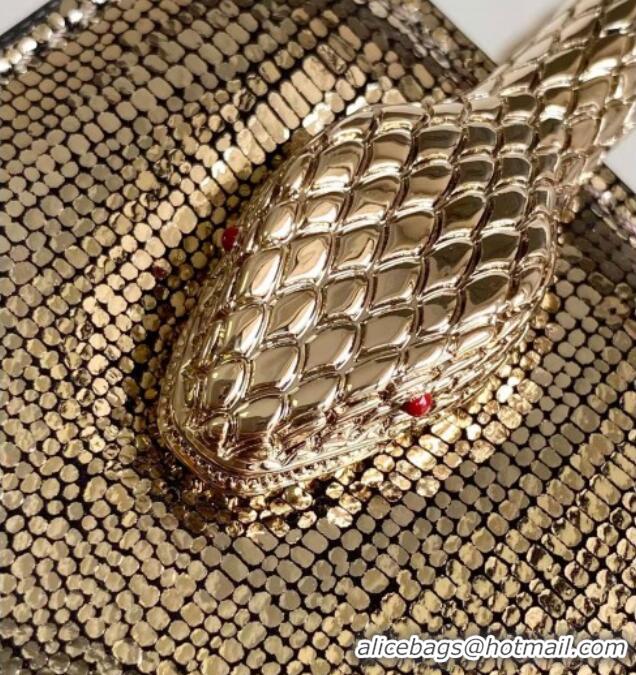 Best Price Bvlgari Serpentine Mini Tote bag in Metallic Leather 82026 Gold 2024