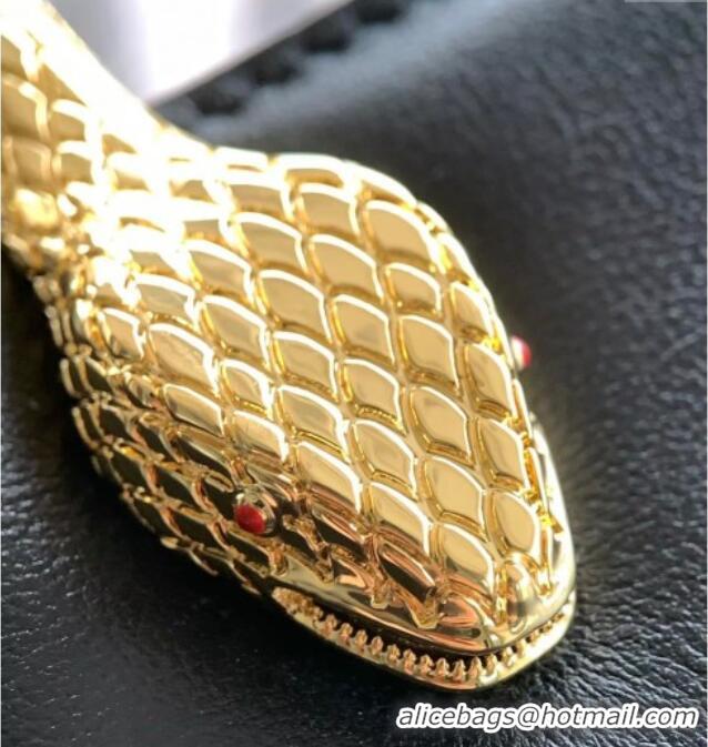 Top Quality Bvlgari Serpentine Mini Tote bag in Calf Leather 82026 Black 2024