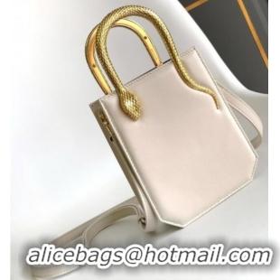 Best Price Bvlgari Serpentine Mini Tote bag in Calf Leather 82026 White 2024