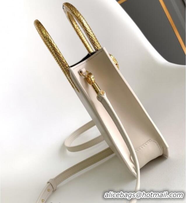 Best Price Bvlgari Serpentine Mini Tote bag in Calf Leather 82026 White 2024